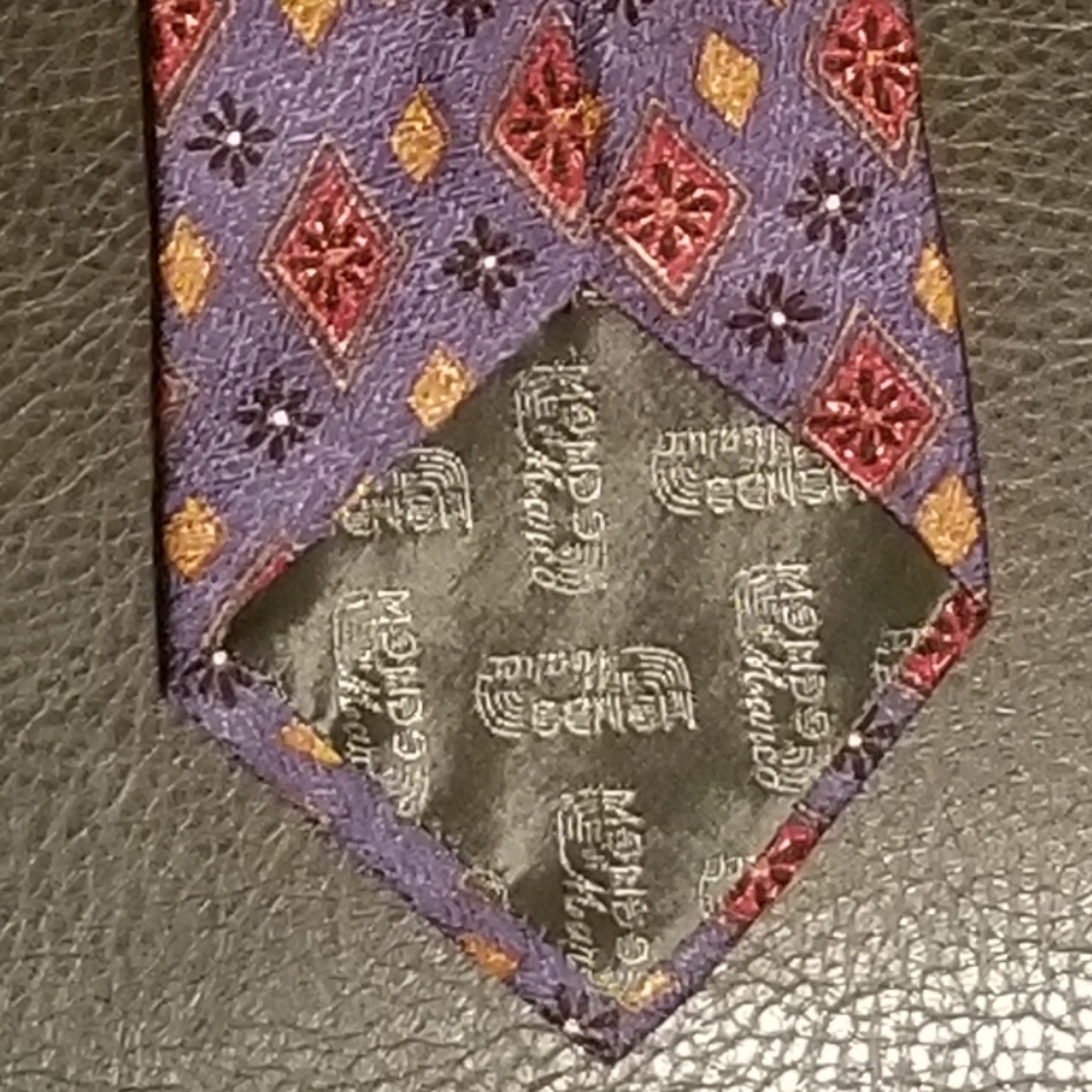 Mondo di Marco Geometric Men's Silk Tie - Picture 6 of 6